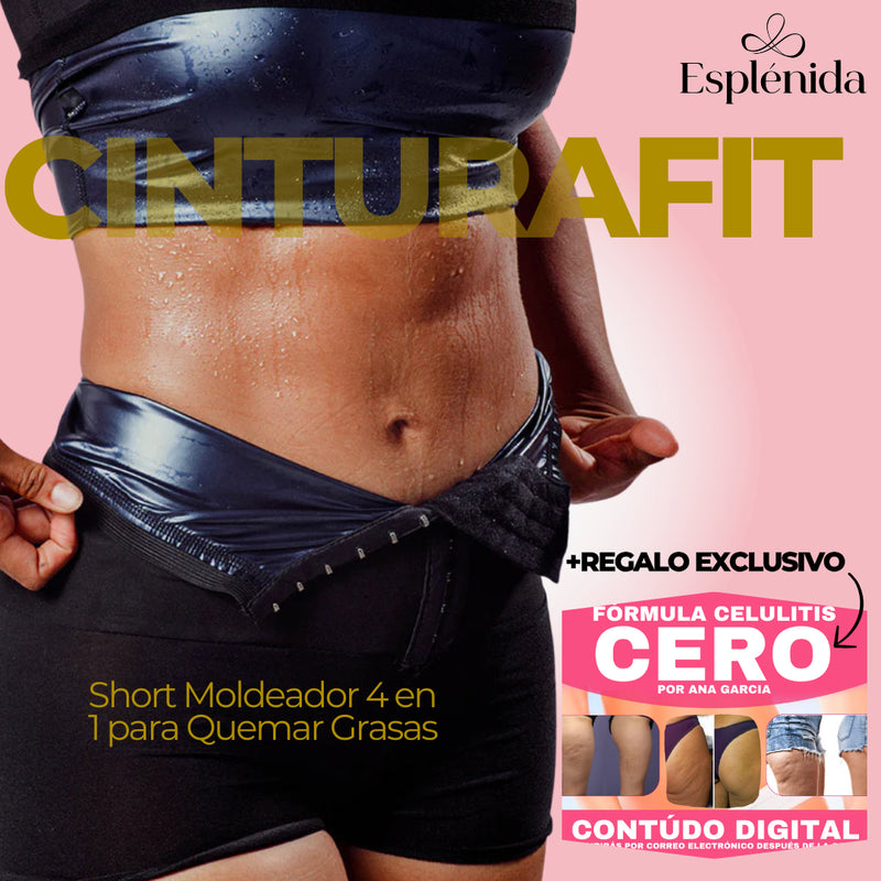 CinturaFit - Short Moldeador 4 en 1 original para Quemar Grasas